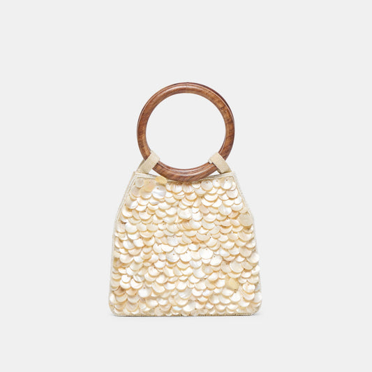 Allegra Natural Sequin Handbag | Dolce Vita Premium