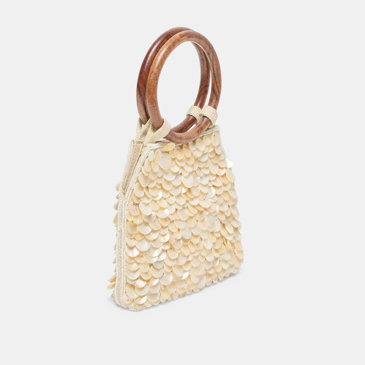 Allegra Natural Sequin Handbag | Dolce Vita Premium