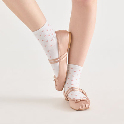 3-Pack Sweet Heart White Pink Anklet Socks | Dolce Vita Exclusive