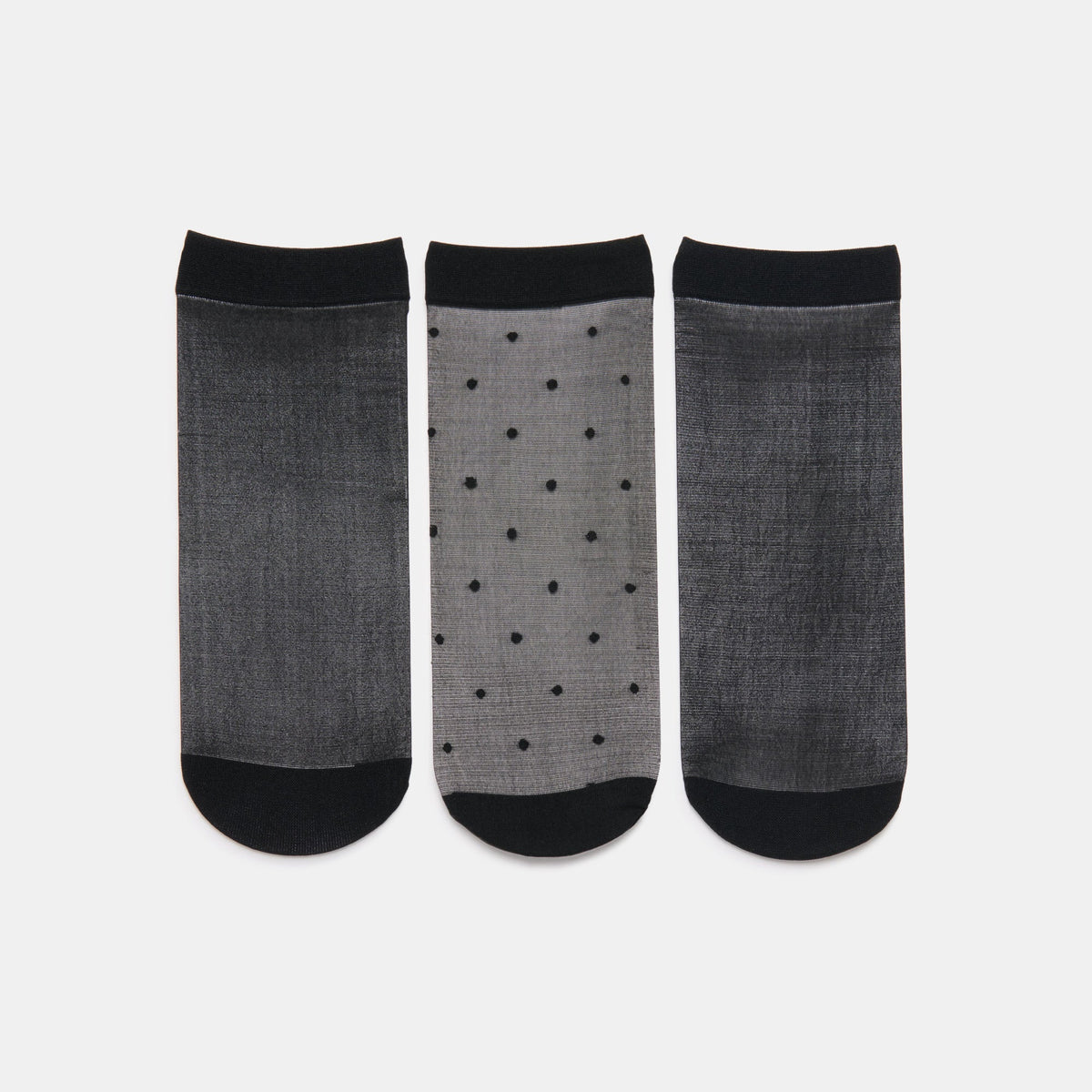 3-Pack Ditsy Dot Black Sheer Anklet Socks | Dolce Vita Customer Favorite