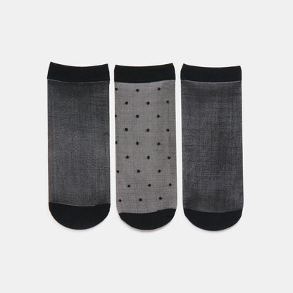 3-Pack Ditsy Dot Black Sheer Anklet Socks | Dolce Vita Customer Favorite