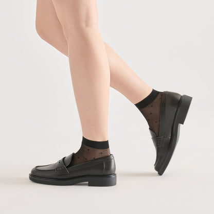 3-Pack Ditsy Dot Black Sheer Anklet Socks | Dolce Vita Customer Favorite