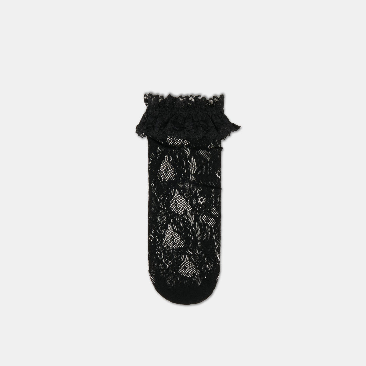 Lace Ruffle Black Crew Socks | Dolce Vita Quality