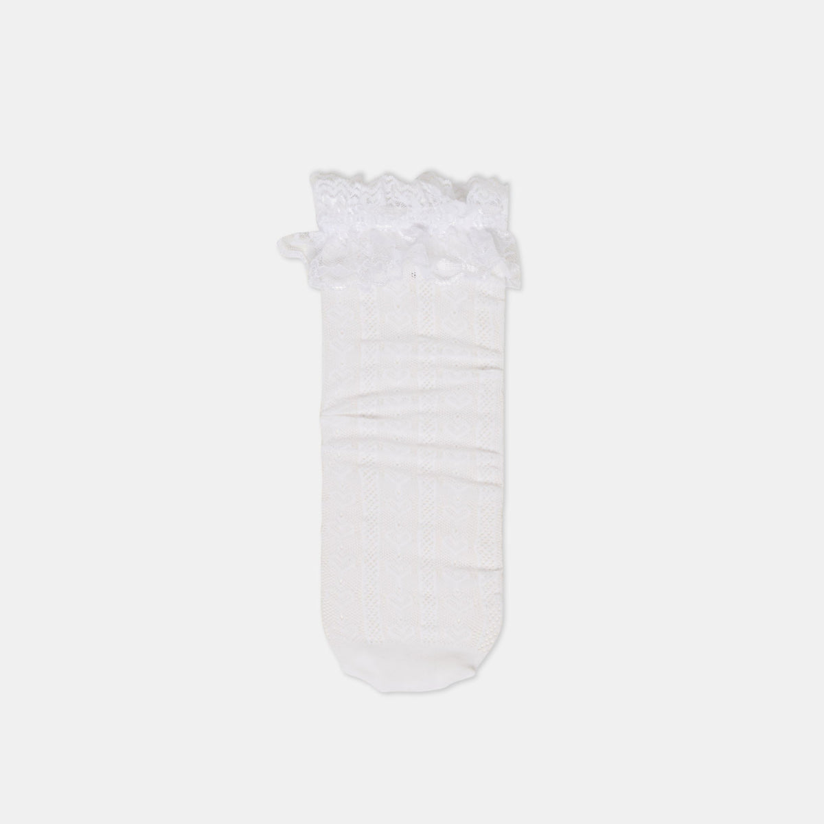 Lace Ruffle White Crew Socks | Dolce Vita Popular