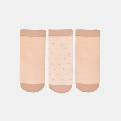 3-Pack Ditsy Dot Blush Sheer Anklet Socks | Dolce Vita Popular