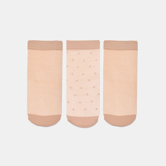 3-Pack Ditsy Dot Blush Sheer Anklet Socks | Dolce Vita Popular
