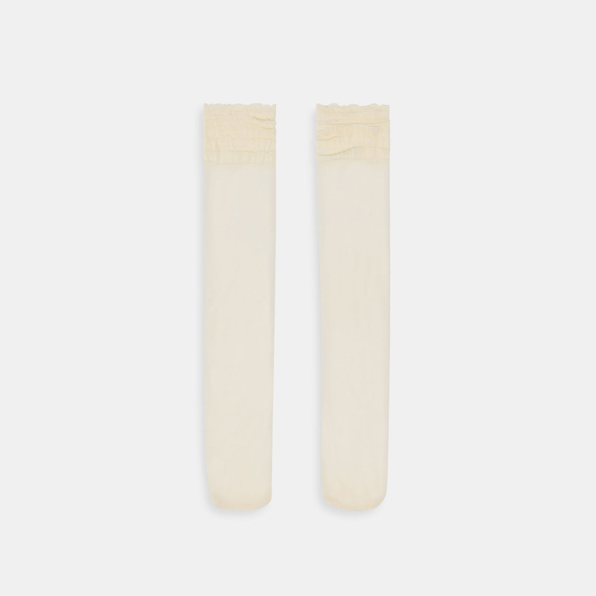 Ruffle Ivory Sheer Knee High Socks | Dolce Vita Exclusive