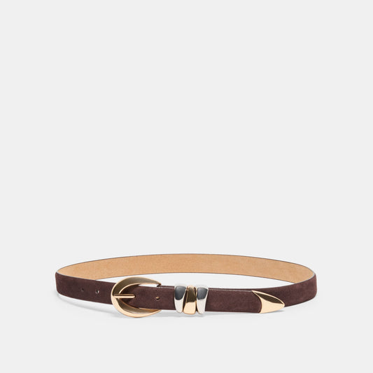 Mixed Metal Mahogany Buckle Belt | Dolce Vita Special Offer