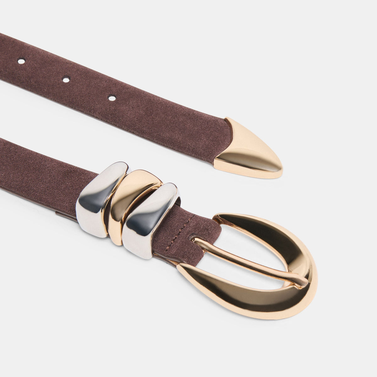 Mixed Metal Mahogany Buckle Belt | Dolce Vita Special Offer