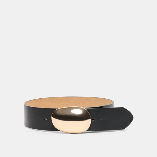 Bubble Black Gold Buckle Belt | Dolce Vita Latest