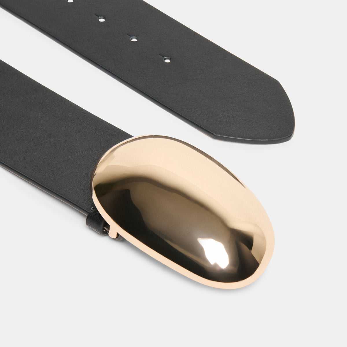 Bubble Black Gold Buckle Belt | Dolce Vita Latest