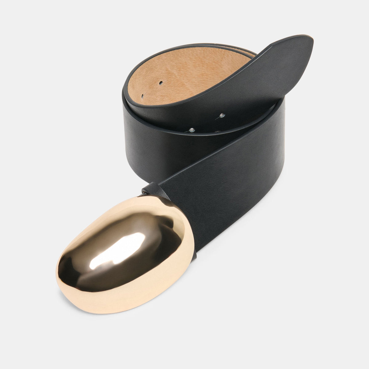 Bubble Black Gold Buckle Belt | Dolce Vita Latest