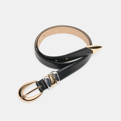 Mixed Metal Black Buckle Belt | Dolce Vita Discount
