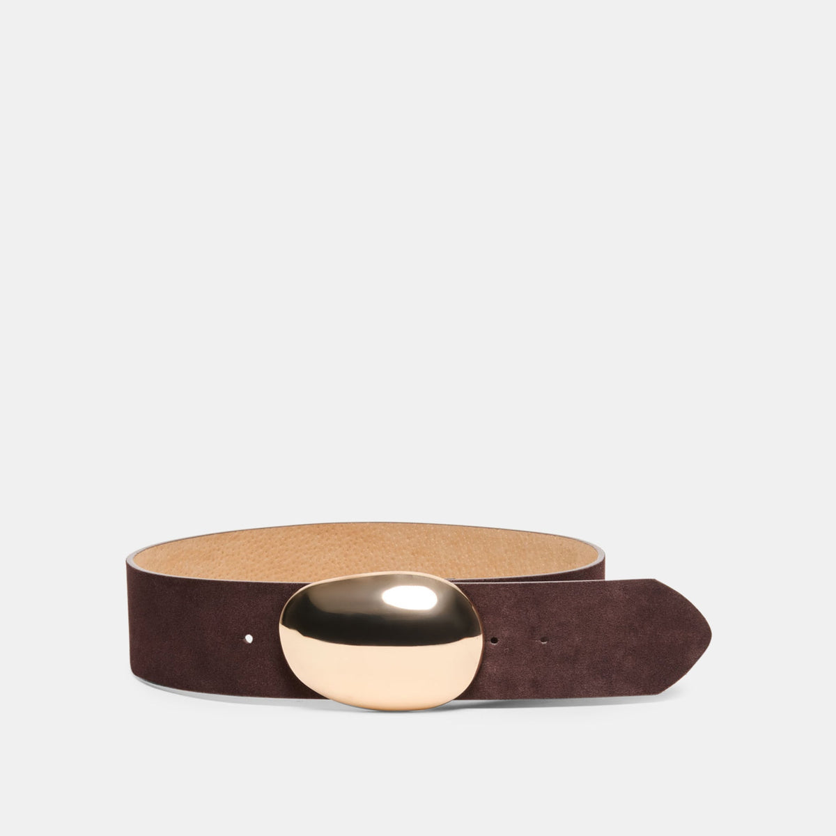 Bubble Mahogany Gold Buckle Belt | Dolce Vita Premium