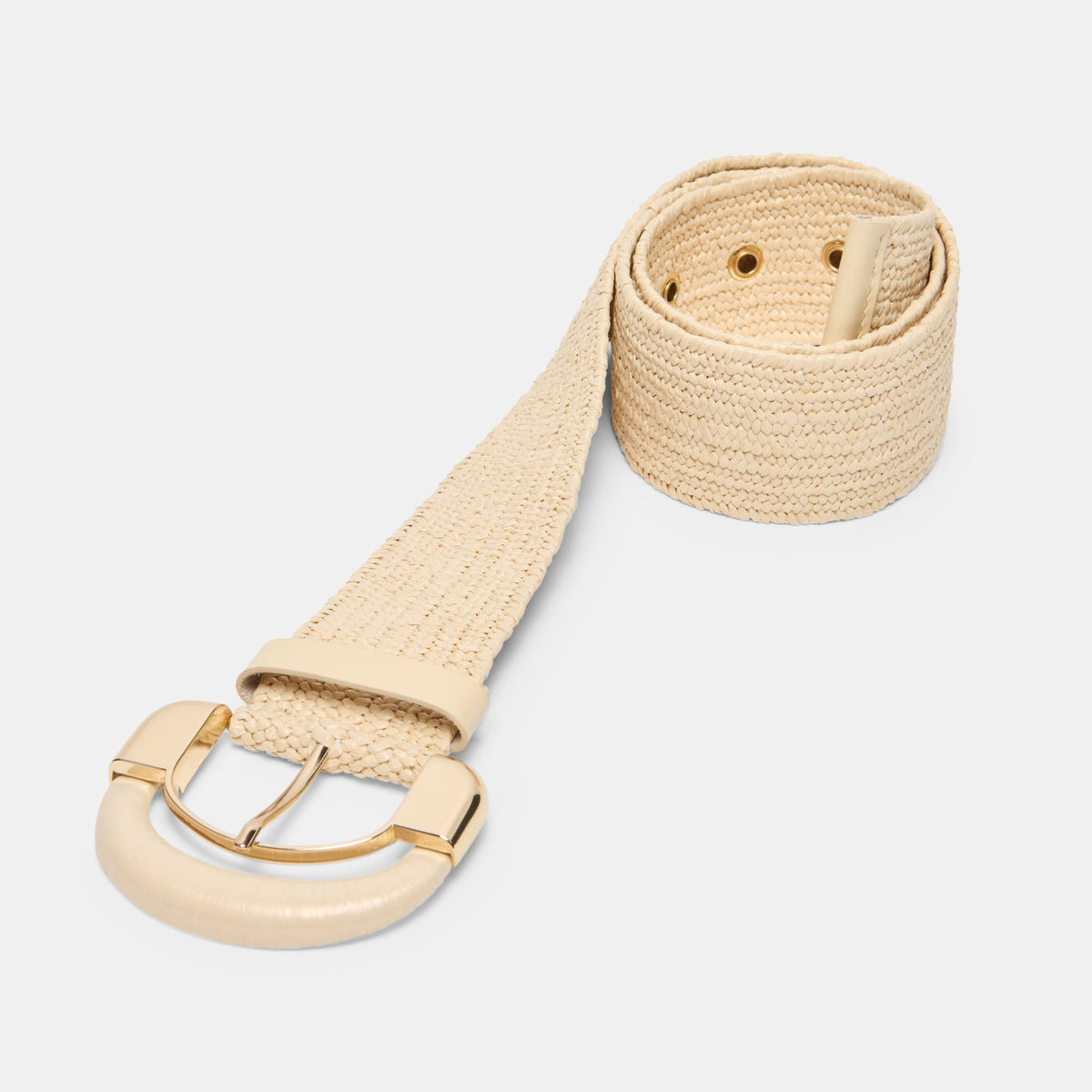 Raffia Oversized Buckle Natural Raffia Belt | Dolce Vita Best Seller