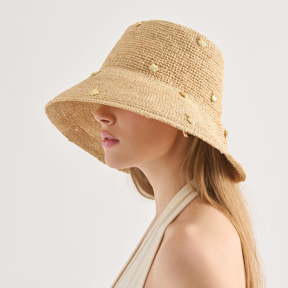 Straw Natural Cloche with Charms | Dolce Vita Discount